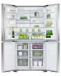 F&P RF605QNUVX1 90.5cm Quad Door Frost Free Fridge Freezer - Stainless Steel