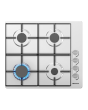 Hisense GM642XHS 60cm Gas Hob - Stainless Steel