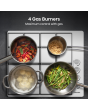 Hisense GM642XHS 60cm Gas Hob - Stainless Steel