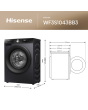 Hisense WF3S1043BB3 10.5kg 1400 Spin Steam Wash Black