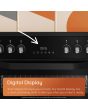 Hotpoint HDE6VDCASB1 50cm Double Oven Cooker Black