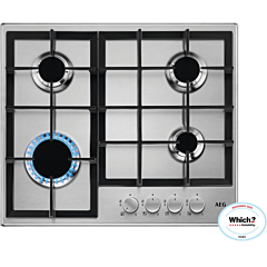 AEG HGE64200SM 60cm Gas Hob with Safety Shut-Off