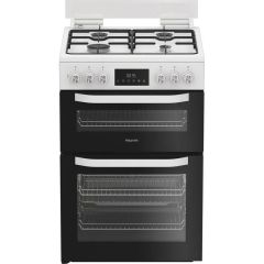 Hotpoint HDD6GDC2W Dual Fuel Double Cooker 60Cm 