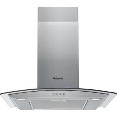 Hotpoint PHGC64FLMX 60Cm Curved Glass Hood