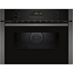 Neff 44L Built-In Microwave Oven in Graphite Grey with Hotair Technology