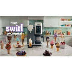 Ninja NC701UK Swirl by CREAMi 13-in-1 Soft Serve & Ice Cream Maker - Platinum Silver