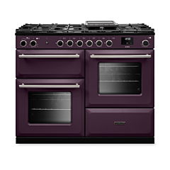 AURO110DF 110cm Rangemaster Dual Fuel Cooker Plum Finish