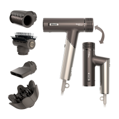 Shark HD542UK SpeedStyle Pro FLEX 4-in-1 High-Velocity Hair Dryer System - Mocha Silver
