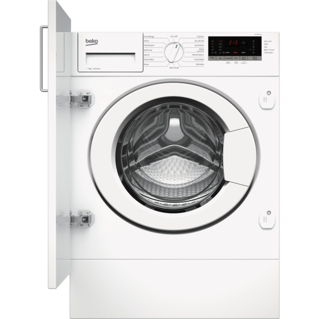 Beko WTIK74151F 7kg 1400rpm Integrated RecycledTub Washing Machine - White