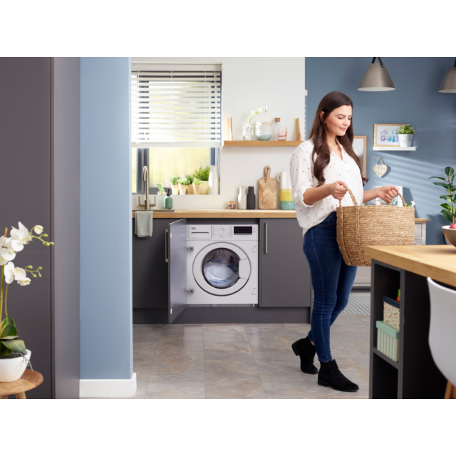 Beko WTIK74151F 7kg 1400rpm Integrated RecycledTub Washing Machine - White