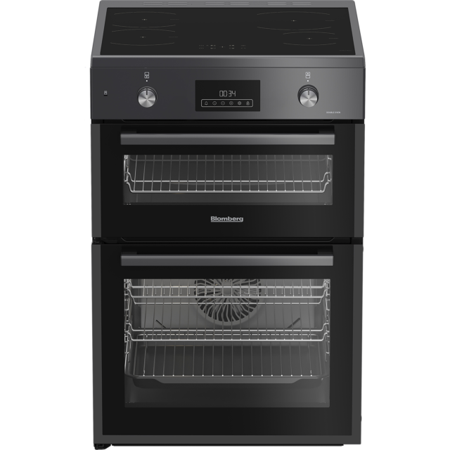 Blomberg HIRN651N 60cm Double Oven Electric Cooker with Induction Hob - Anthracite