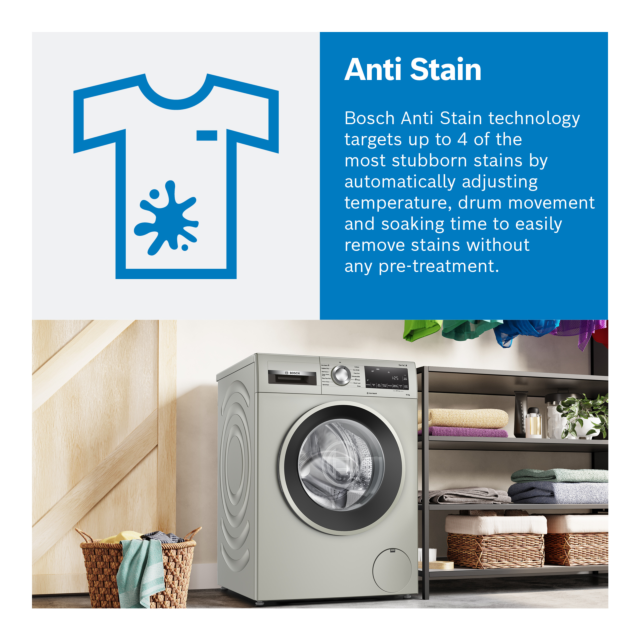 Bosch WGG244ZCGB 9kg 1400 Spin Washing Machine - Graphite