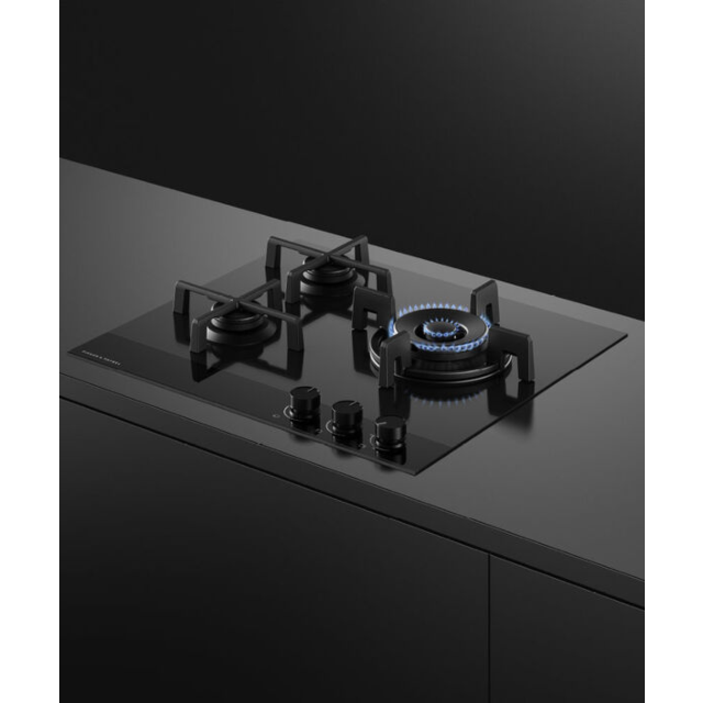 Fisher & Paykel 60cm Gas Hob - Black Glass