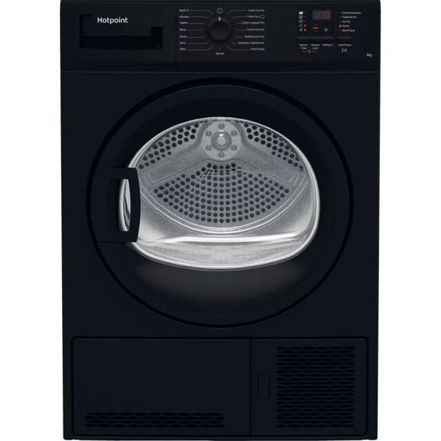 Hotpoint CHDC82BBGDUK Dryer 8KG Condenser Sensor Dry Black 15 cycles