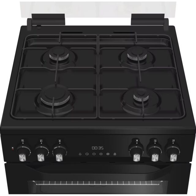 Hotpoint HDD6GDC2B1 60Cm Dual Fuel Double Cooker With Glass Lid 