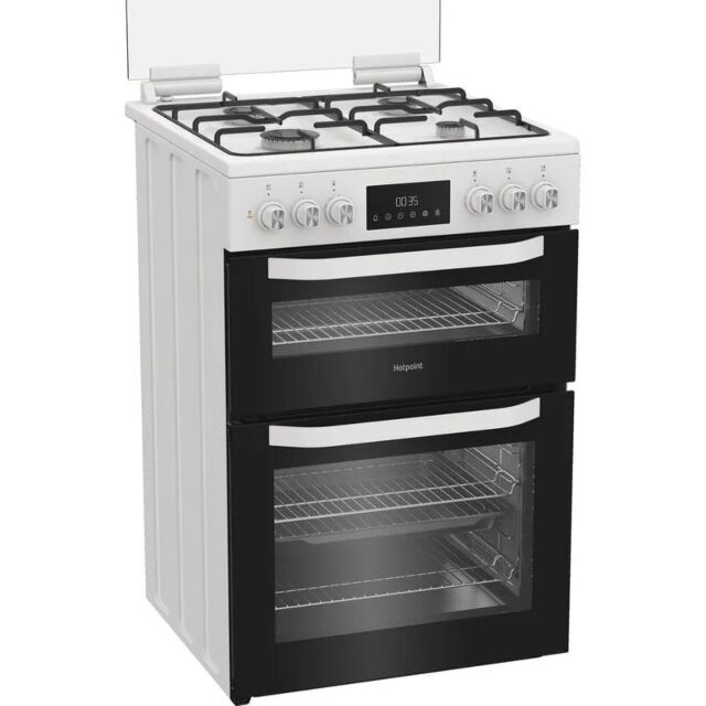Hotpoint HDD6GDC2W Dual Fuel Double Cooker 60Cm 