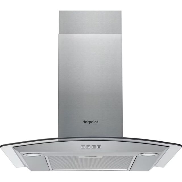 Hotpoint PHGC64FLMX 60Cm Curved Glass Hood