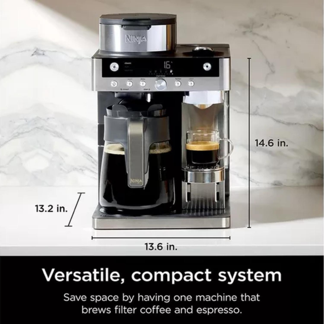 Ninja CFN802UK Coffee Machine in Silver/Black Finish