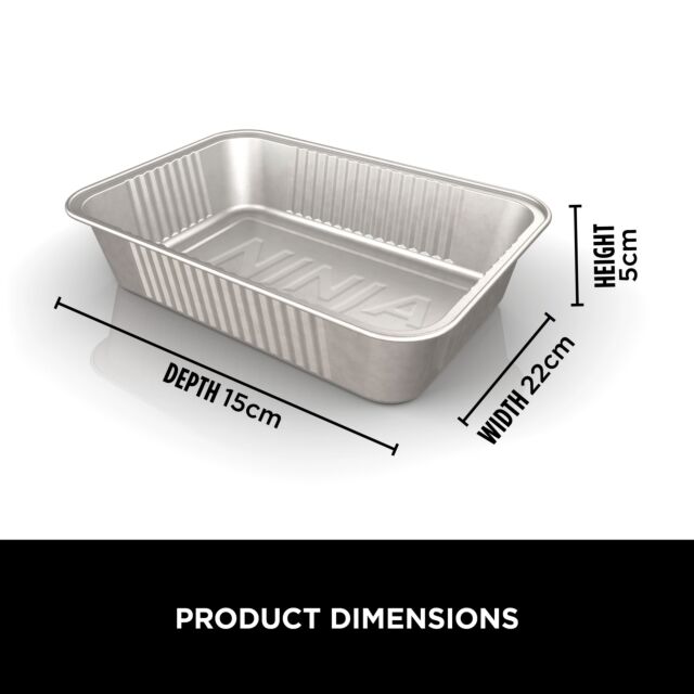 Ninja XSKOGXLGTLNEU Woodfire XL Large Grease Tray Liners (Pack of 10) - Silver