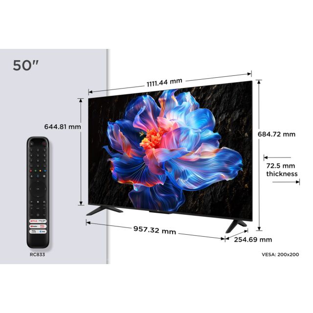 TCL 50V6C-UK 50inch 4K Direct LED HDR Google TV