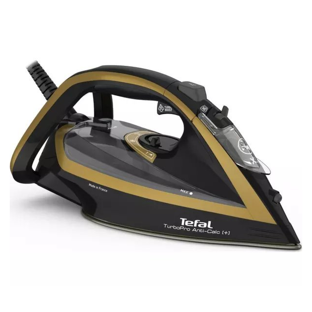 Tefal FV5696G0 Ultimate Turbo Pro Steam Iron - Black & Gold